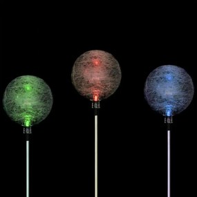 Lampă solară LED de grădină Garth bilă de sticlă