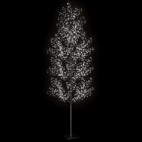 Pom Craciun, 1200 LED-uri alb rece, flori de cires, 400 cm 1, Alb rece, 400 cm