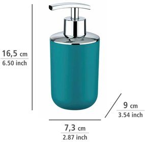 Dozator săpun lichid Wenko Brasil Petrol, albastru petrol