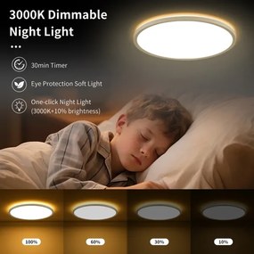Brilagi - Corp de iluminat LED dimabil ULTRA SLIM LED/18W/230V Ø 30 cm alb + telecomandă