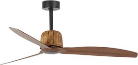 Ventilator aplicat tavan cu telecomanda WEAVER M Black/walnut