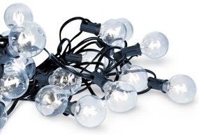 Lanț LED decorativ de exterior GHIRLANDĂ 25xE12 20m IP44 alb rece Brilagi