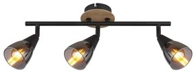 Plafoniera 3L design modern Mubby negru, maro
