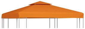 vidaXL Copertină rezervă acoperiș pavilion portocaliu 3x3 m 310 g/m²