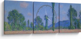 Tablou - Claude Monet, Poppy Field (Giverny), reproducere (cu ceas) (90x30 cm)