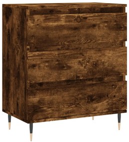 vidaXL Servantă, stejar fumuriu, 60x30x75 cm, lemn compozit