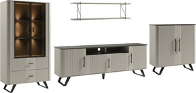 Set lemn masiv crem Living Santiago