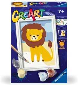 CREART PICTURA PE NUMERE PENTRU COPII LEU SALBATIC - RAVENSBURGER (RVSPBN23965)