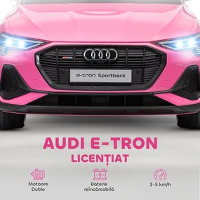 HOMCOM Mașină Electrică pentru Copii 12V cu Telecomandă, Viteză 3-5 km/h și Muzică, Culoare Roz | Aosom Romania
