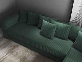 Colțar extensibil dumonde cu ladă de depozitare si sezut confortabil din spuma high-density, Gloria Ambience Green II 320x183 cm