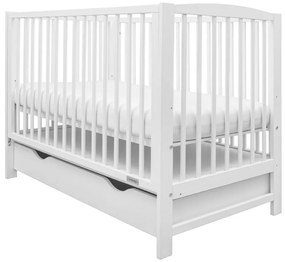 Pătuț pentru copii New Baby Lilly cu sertar, alb
