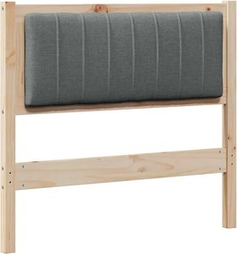 vidaXL Tăblie tapițată cu headboard Maro 90 cm Lemn de pin masiv