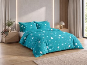Lenjerie cocolino NIGHT SKY turcoaz Dimensiune lenjerie de pat: 70 x 90 cm | 140 x 200 cm