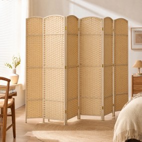 HOMCOM Paravan Decorativ pliabil cu 6 panouri, 240x170 cm, Negru | Aosom Romania