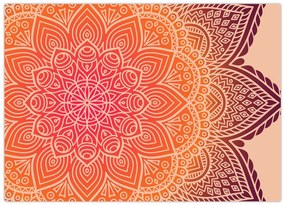 Tablou pe sticlă - Mandala artă (70x50 cm)