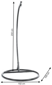 Cadru pentru suspendat fotoliu balansoar, negru, OTAN New TYP 2