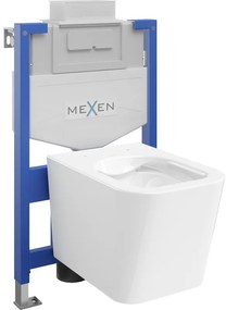 Mexen set WC încastrat cadru Felix XS-U cu vas de toaletă Teo, Albă - 6853385XX00