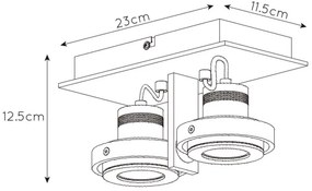 Spot LED dimabil LANDA 2xGU10/5W/230V Lucide 17906/11/12