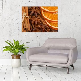 Tablou pe sticlă - Condimente parfumate (70x50 cm)