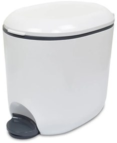 Coș de gunoi alb cu pedală din plastic 3,5 l – Addis