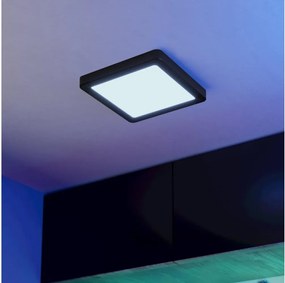 Eglo 901374-LED FUEVA-Z, plafonieră de baie dimabilă LED RGBW, 10,5W/230V, 22x22cm, IP44, negru