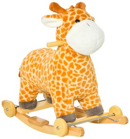 HomCom balansoar girafa, leagan pentru copii 3-6 ani, jucarii pentru copii 63x38x63cm | AOSOM RO