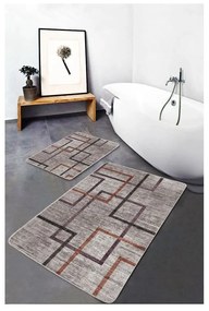 Covorașe de baie gri 2 buc. din catifea 60x100 cm – Mila Home