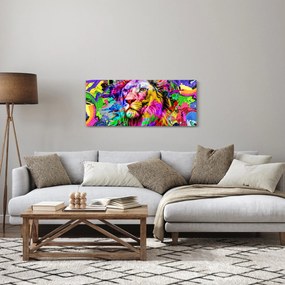 Tablou - 3D imaginea leului (120x50 cm)