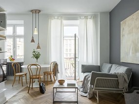 Lustra cu 3 pendule metalice Afra