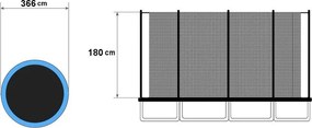 Plasă de protecție interioară pentru trambulină 366 cm