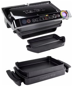 Gratar electric Tefal OptiGrill+ Snacking&Baking GC714834, 2000W, 6 programe, Functie alimente congelate, Acoperire antiaderenta din teflon, Accesoriu pentru gustari si copt, Max 240°C, Negru