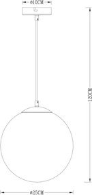 Lustră pe cablu Globo 15862 VARUS 1xE27/40W/230V