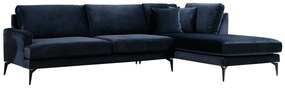 Canapea de colț Papira Corner Right (L3+Chl) - Navy Blue