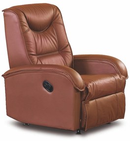 Fotoliu recliner Jeff piele ecologica maro H101 cm
