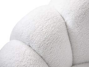 Fotoliu design rotativ BLOOM cu taburet, alba