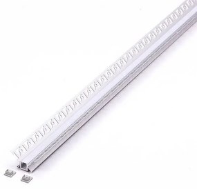 Profil Banda LED de Colt Exterior, Incastrat (ST), pentru Rigips, Aluminiu + Alb Mat, 2m