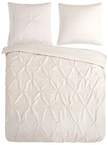 Lenjerie de pat crem din microfibră pentru pat dublu/extinsă 200x220 cm Pure Elegance – Good Morning