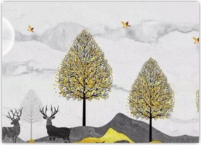 Tablou cu cerbi pictați (70x50 cm)