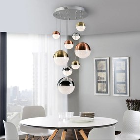 LUSTRA cu 9 pendule LED DIMABILA prin BLUETOOTH Sphere SV-793091B