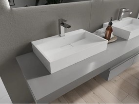 Mexen Ava chiuvetă de blat din conglomerat 1/O 60 x 38 cm, albă - 23016001