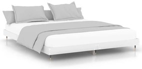832141 vidaXL Cadru de pat, alb, 140x200 cm, lemn prelucrat