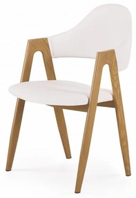 Scaun tapitat K247 alb - H 80 cm
