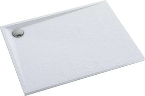 Cadita de dus dreptunghiulara din compozit Omnires Stone alb mat 90x120 cm