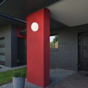 Brilo - Aplica LED de perete reîncărcabilă pentru exterior, cu senzor, 4 W/5 V, 4400 mAh, IP44, alb