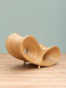 Fotoliu lounge din rattan, "Carica"