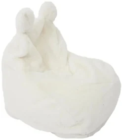 Bean bag pentru copii din blana artificiala BUBBLO, alb