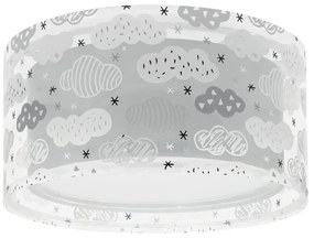 Plafonieră pentru copii CLOUDS 2xE27/60W/230V gri Dalber 41346E