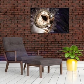 Tablou cu statuie cu masca (90x60 cm)