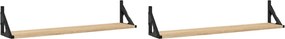 vidaXL Rafturi de perete 2 buc. Stejar Sonoma 80x15x15,5 cm Lemn stratificat