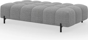 Taburet Tapitat cu Picioare Ferivo, 140x70x40cm, gri bouclé – Sola 04